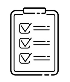 Black and blue business thin line icons set on white background