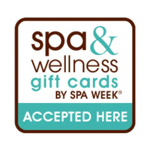 Spa and wellness gift cards accepted sign